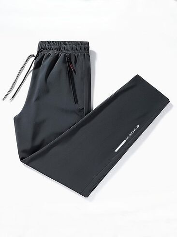 Men's Sweatpants Open Bottom Joggers Lightweight Quick Dry Athletic Pants with Pockets for Workout & Lounge in Saudi Arabia