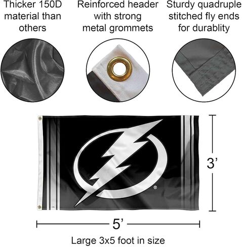 Tampa Bay Lightning Blackout 3x5 Feet Banner Flag in Saudi Arabia