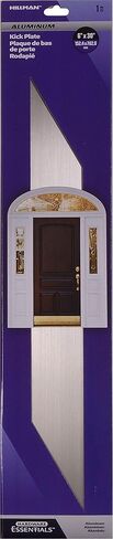 Hardware Essentials Aluminum Non-Magnetic Screw-in Door Kick Plate Door Protector Kit, 6" x 30", Satin Nickel Finish, 852742 in Saudi Arabia
