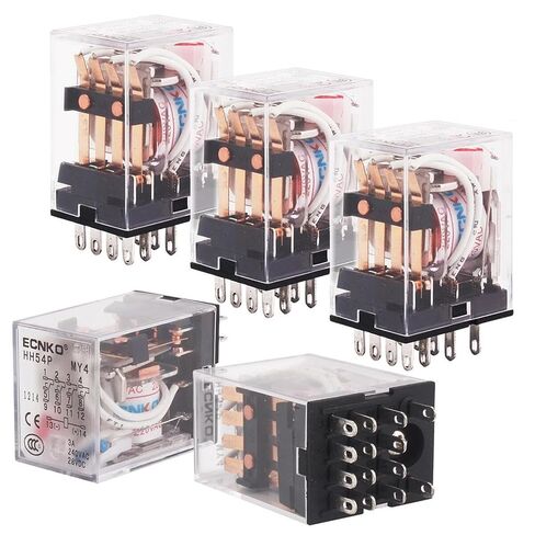 5 قطعة MY4 HH54P MY4N-GS التتابع الكهرومغناطيسي 4PDT 14PIN AC DC 6V 12V 24V 36V 48V 110V 220V 380V MY4NJ الطاقة MY4N-J(AC - 5 قطعة ، 48 فولت) in Kuwait