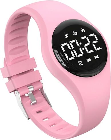 Kids Pedometer Watch, Digital Step Counter Watch, Waterproof Wristwatch, Calendar Alarm Clock for Children Boys Girls in Saudi Arabia