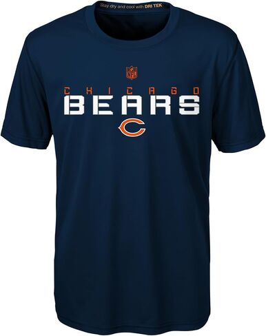 Outerstuff NFL Chicago Bears Boys Youth Maximal Design Short Sleeve Dri-Tek Performance T-Shirt (8-18) in Saudi Arabia