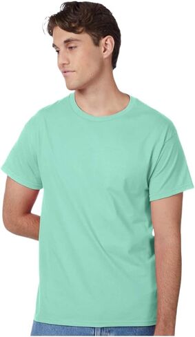 Hanes Authentic Short Sleeve T-Shirt, 100% Pre-Shrunk Cotton, Classic Fit, Tear Away Label, Clean Mint, 3XL in Saudi Arabia