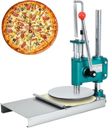 Manual Pizza Dough Press Machine, 9.5 Inch Adjustable Pizza Pastry Press Plate for Homemade Pizza, Hand Pies, Meatloaf, Soft Rolls, Stainless Steel Bread Presser for Kitchen & Restaurant in Saudi Arabia