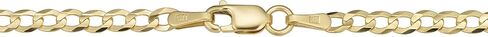 Kooljewelry Men's or Women's 10k Yellow Gold 3.6 mm Curb Link Chain Necklace in Saudi Arabia