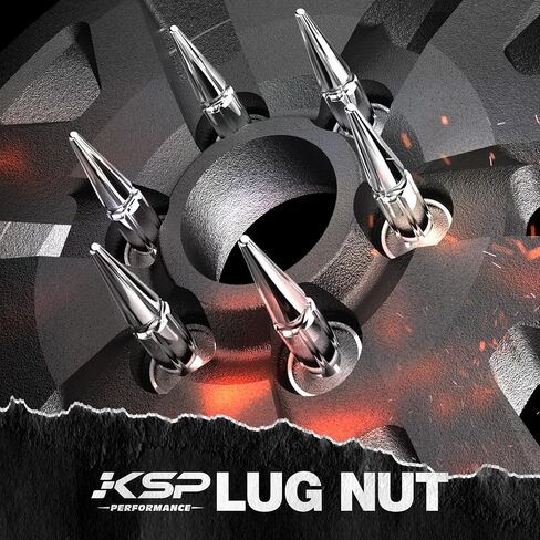KSP M14x1.5 صواميل شفة سبايك لتاكوما 2024-2026 6 عجلة مصنع العروة، 24 قطعة أكبر 6 صواميل مسننة تناسب 2025+4 عداء/2022+ تندرا، صواميل مدببة من الكروم مع مقبس واحد يعمل على حافة المخزون in Saudi Arabia