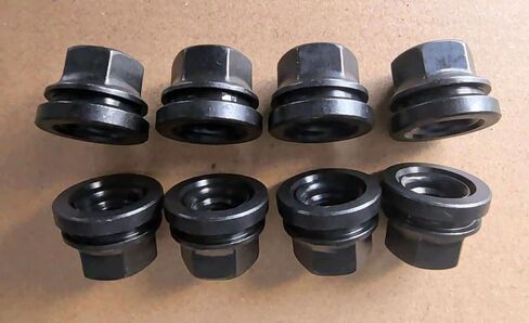 16 قطعة M14*2 نمط المصنع شفة مفتوحة صواميل العروة المسطحة 611-196 بديلة لـ 1999-2002 Ford F-250 F-350 F-450 F-550 F53 Super Duty (16) in Saudi Arabia