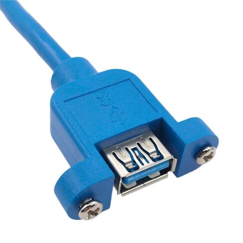 USB2.0 USB 3.0 تمديد كابل ذكر إلى أنثى موسع مزامنة البيانات لا المسمار لوحة جبل موصل 1 قطعة (USB 2.0 F-M 1 متر) in Kuwait