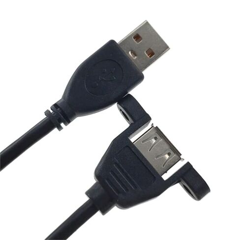 USB2.0 USB 3.0 تمديد كابل ذكر إلى أنثى موسع مزامنة البيانات لا المسمار لوحة جبل موصل 1 قطعة (USB 2.0 F-M 1 متر) in Kuwait