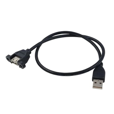 USB2.0 USB 3.0 تمديد كابل ذكر إلى أنثى موسع مزامنة البيانات لا المسمار لوحة جبل موصل 1 قطعة (USB 2.0 F-M 1 متر) in Kuwait