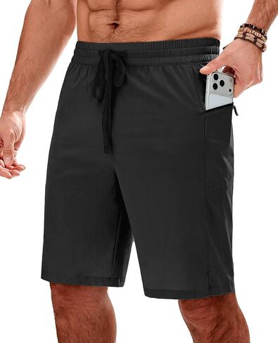 Gleeease Board Shorts Men's Mens Swim Trunks 9 inch Pockets Drawstring Quick Dry Stretch No Liner Surf Beach Swimming in Saudi Arabia