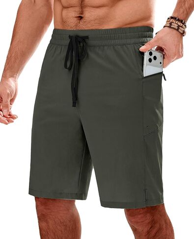 Gleeease Board Shorts Men's Mens Swim Trunks 9 inch Pockets Drawstring Quick Dry Stretch No Liner Surf Beach Swimming in Saudi Arabia