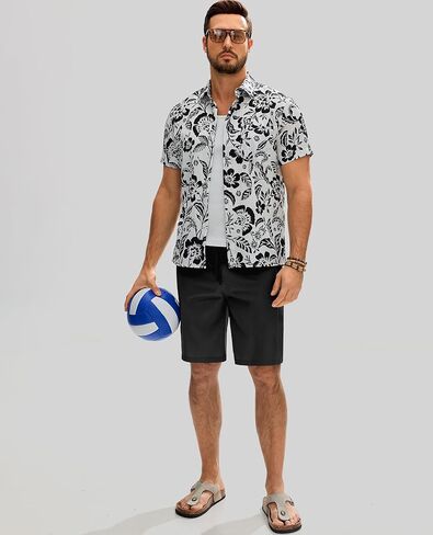 Gleeease Board Shorts Men's Mens Swim Trunks 9 inch Pockets Drawstring Quick Dry Stretch No Liner Surf Beach Swimming in Saudi Arabia