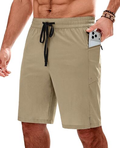 Gleeease Board Shorts Men's Mens Swim Trunks 9 inch Pockets Drawstring Quick Dry Stretch No Liner Surf Beach Swimming in Saudi Arabia