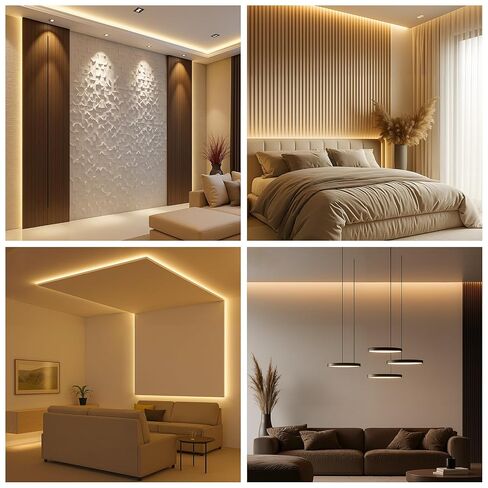 Nuanchu 10 Pack 3.3 Ft/1 M T Shape LED Aluminum Channel Plaster in Recessed White LED Strip Light Shadow Channel with Milky Diffuser, Suspended Ceiling Baseboard Edge Trim Profile in Saudi Arabia