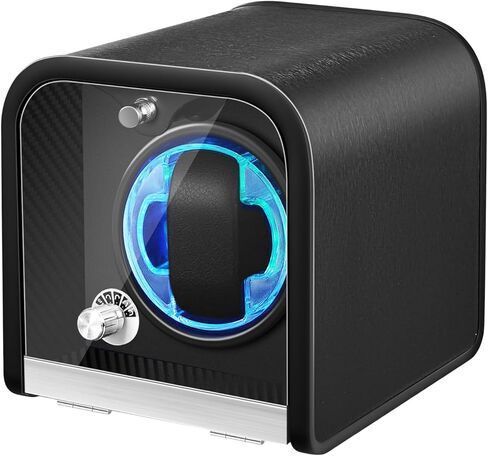 Watch Winder for Automatic Watches, Watch Winders Box 1/2/4/6/9 Slot for Rolex,Silent Motor, 4 Rotation Mode Setting,Built-in led Lights,Gift for Man in Saudi Arabia