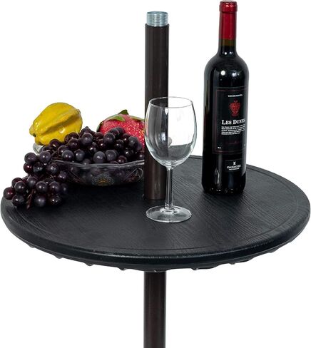 Sundale Outdoor Adjustable Umbrella Table, Portable Round Table Tray with Umbrella Hole, for Beach Patio Garden Poolside 20in Dia in Saudi Arabia