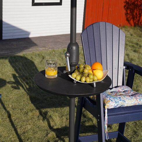 Sundale Outdoor Adjustable Umbrella Table, Portable Round Table Tray with Umbrella Hole, for Beach Patio Garden Poolside 20in Dia in Saudi Arabia