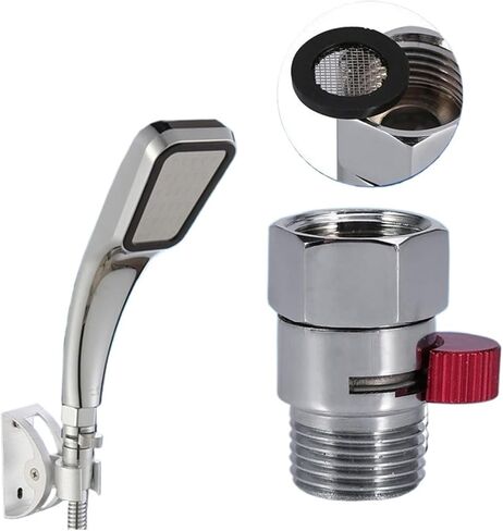 Bathroom Shower Brass Junction Water Flow Control Valve Straight through Shu -off Angle Valve Bath Water Tap Accessory(Blue) in Saudi Arabia