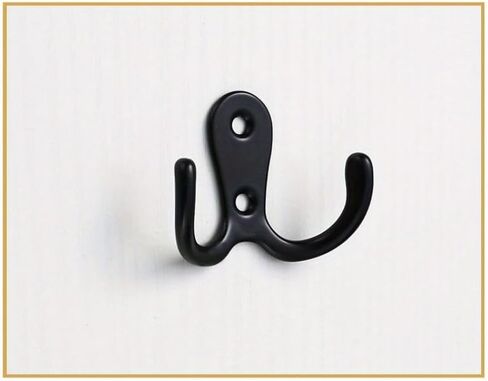 3sets Double Heads Hook Wall/Door Mounted Hanger w/Screws Coat/Key/Bag/Towel/Hat/Mask Holder 53mm (Antique Bronze) in Saudi Arabia