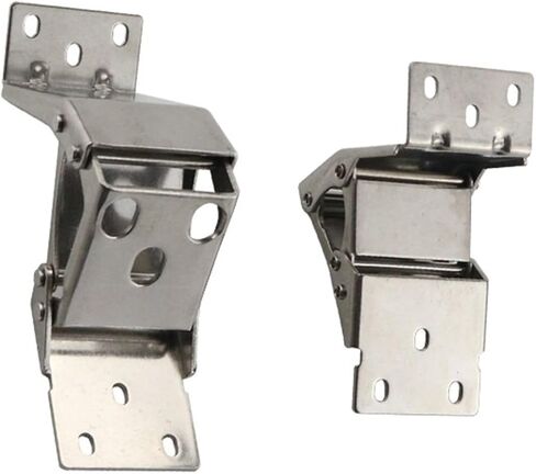 Thickened Hidden Foldable Hinge 304 Stainless Steel Internal Door Type Four Axis 1Pcs(304 SS-Large) in Saudi Arabia