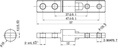 Constant Torque Position Control Hinge 10x57mm Concealed Damping Hinges Rotary Shaft for Laptop 1Pcs(1.0N.m Torque) in Saudi Arabia