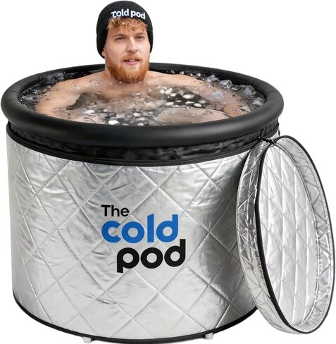 Ice Bath Tub for Athletes with Lid: Cold Plunge Tub for Recovery 75CM, 4 Layers Portable Ice Bath Barrel Plunge Pool by The Cold Pod in Saudi Arabia