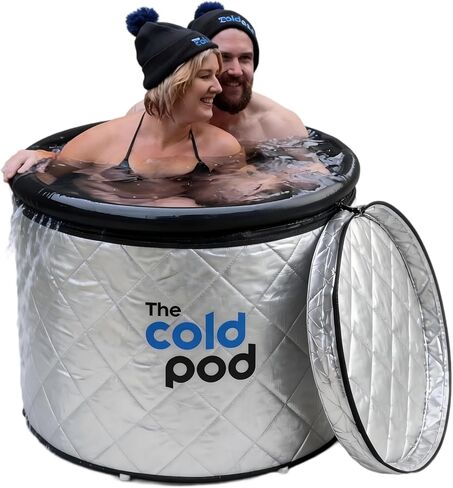 Ice Bath Tub for Athletes with Lid: Cold Plunge Tub for Recovery 75CM, 4 Layers Portable Ice Bath Barrel Plunge Pool by The Cold Pod in Saudi Arabia