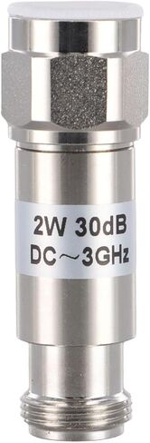 RF Coaxial Attenuator N Type Male to Female DC-3.0GHz 2W 50 Ohm Copper Plated Ternary Fixed Signal Generator for Test Measurement Industrial Lab Equipment Silver(2dB) in Saudi Arabia