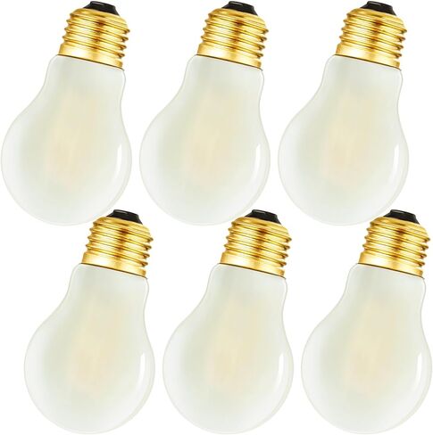 Frosted E26 Edison Bulb A15 Light Bulb 4W Equal 40 watt Light Bulb Dimmable AC120V Warm 2700K E26 Led Bulb for Pendant,Chandeliers,Vanity,Wall sconces Edison Light Bulbs 40 Watt 400lm 6Pack in Saudi Arabia