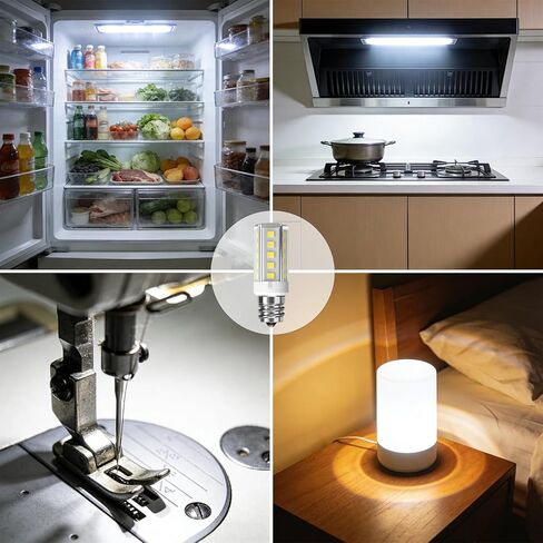 لمبة مجفف GARTO 120 فولت 10 وات 25 وات مكافئة WE05X20431 WP22002263 مصابيح LED للأجهزة E12 5W 6000K بيضاء لأسطوانة المجفف، وموزع ثلج الماء، والثلاجات، ومصباح العرض-2 حزمة. in Kuwait