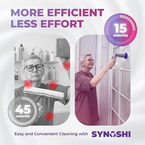 SYNOSHI PRO Electric Spin Scrubber Magic Melamine Sponge for Bathroom & Shower Cleaning Brush, Kitchen Brush Head For Power Scrubber - Set of 3 Magic Sponges in Kuwait