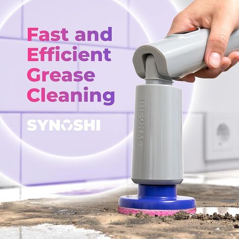 SYNOSHI PRO Electric Spin Scrubber Magic Melamine Sponge for Bathroom & Shower Cleaning Brush, Kitchen Brush Head For Power Scrubber - Set of 3 Magic Sponges in Kuwait
