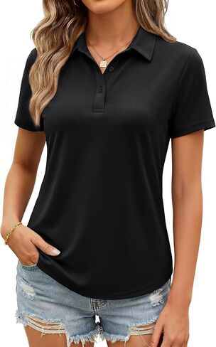 MAGCOMSEN Women's Polo Shirts Short Sleeve UPF 50+ Golf Collared Shirt for Work Quick Dry Tennis Top Moisture Wick in Saudi Arabia