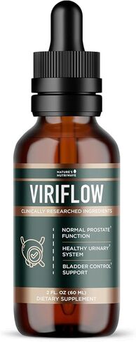 ViriFlow Liquid Supplement with Plant & Mineral Extracts – Natural Formula, Non-GMO, Made in USA, GMP-Certified – Easy-to-Use Liquid Drops, 60 mL, 2 Oz, 1 Month Supply in Saudi Arabia