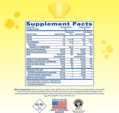 L'il Critters Kids Omega 3 Gummies | 90 Count | Gummy with Choline and 5 B Vitamins | Gluten Free Children's Supplement in Saudi Arabia