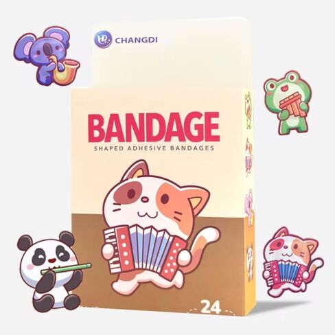 Assorted Animal Bandages, Self Adhesive Bandage Set, Waterproof, Sterile Wound Care, 24 Count in Saudi Arabia