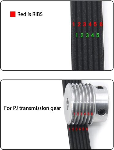 Geeyu 6PJ870 10PJ870 12PJ870 8PJ870 343J طول 870 مم حزام جزازة العشب أحزمة محرك مطاطية (العرض: 6 أضلاع) in Kuwait