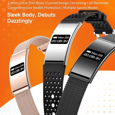 Ultra-Thin Fitness Tracker with 100 Exercise Modes, 100-Meter Water Resistance & Health Monitoring for Active Lifestyles for Running Swimming Cycling (Gold) in Saudi Arabia