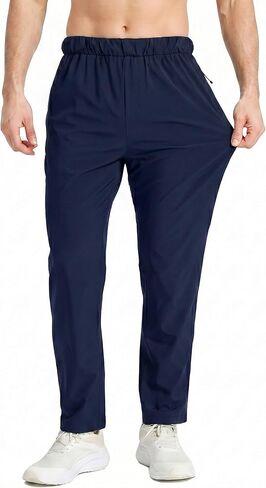 Men's Lightweight Jogging Sweatpants Quick Dry Water Resistant Comfortable Athletic Pants for Running Camping Hiking in Saudi Arabia