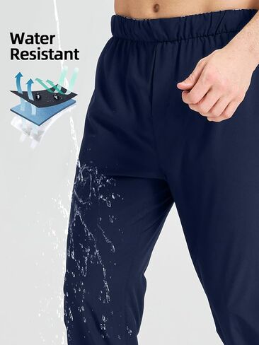 Men's Lightweight Jogging Sweatpants Quick Dry Water Resistant Comfortable Athletic Pants for Running Camping Hiking in Saudi Arabia