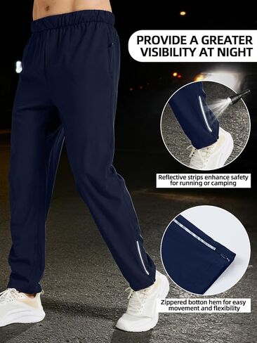 Men's Lightweight Jogging Sweatpants Quick Dry Water Resistant Comfortable Athletic Pants for Running Camping Hiking in Saudi Arabia