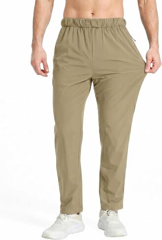 Men's Lightweight Jogging Sweatpants Quick Dry Water Resistant Comfortable Athletic Pants for Running Camping Hiking in Saudi Arabia