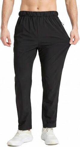 Men's Lightweight Jogging Sweatpants Quick Dry Water Resistant Comfortable Athletic Pants for Running Camping Hiking in Saudi Arabia
