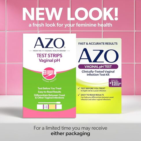 AZO Vaginal pH Test Kit, Clinically-Tested Vaginal Infection Test Kit, FSA/HSA Eligible, Fast & Accurate Results, from The #1 Most Trusted Urinary Health Brand, 2 Self-Tests in Saudi Arabia