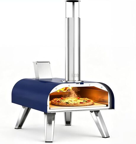 BIG HORN OUTDOORS Pizza Ovens Wood Pellet Pizza Oven Wood Fired Pizza Maker Portable Stainless Steel Pizza Grill in Saudi Arabia