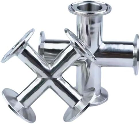 الأنابيب OD 102 مللي متر الفولاذ المقاوم للصدأ SS 304 4 طريقة تركيب متقاطع ثلاثي المشبك Feerule OD119mm IHNIEAEW in Kuwait