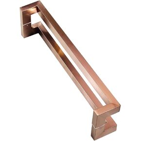 Square Stainless Steel Push Pull Entry Door Handle, Commercial Interior Exterior Door Push Pull Two Side Glass Door Handle/Rose Gold/120Cm/47.2In in Saudi Arabia