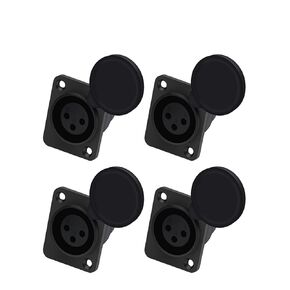3Pin X L R Female Socket Panel Mount Chassis Microphone M I C Connector with Protecting Cover Soldering 10Pcs in Kuwait