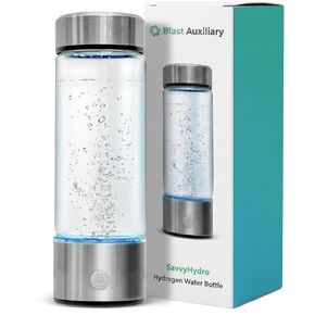 HydroForge Hydrogen Water Bottle Generator — xxoZ German Glass Molecular Hydrogen Bottle with SPE PEM Technology | Hydrogen-Rich Water in 3 Minutes | USB Rechargeable Portable, Gym, Office & Travel in Saudi Arabia